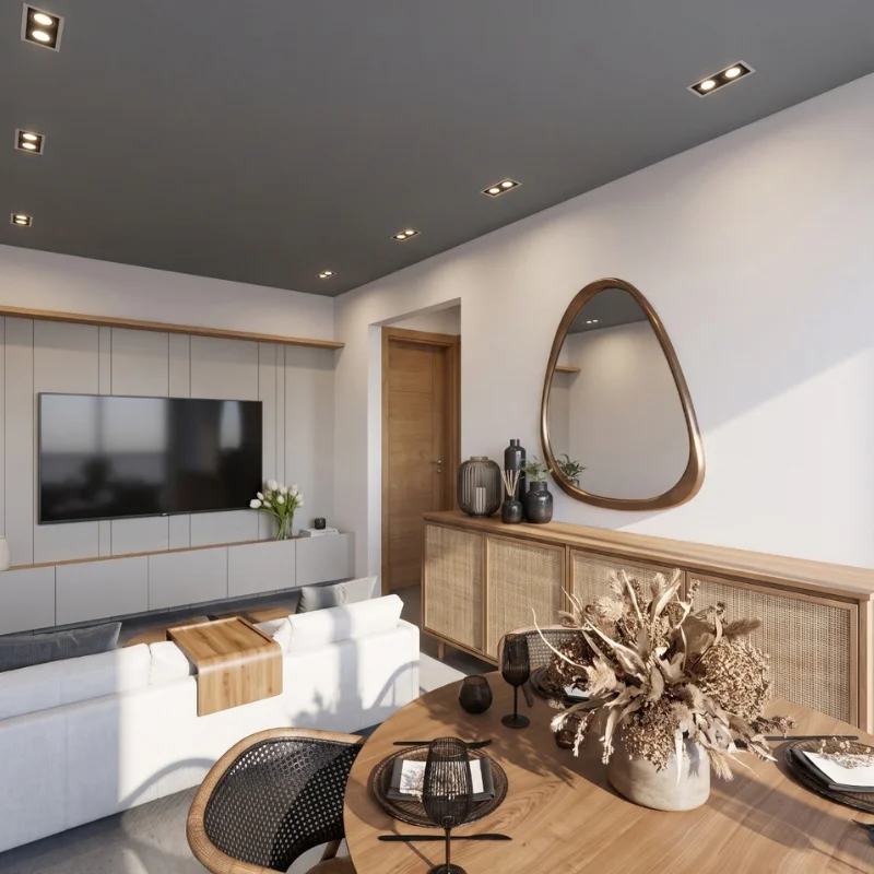 Type A apartment, living room