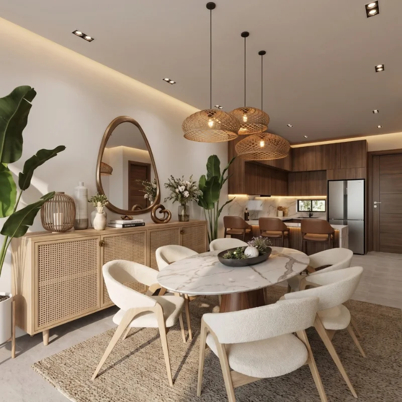 Type B apartment, dining room