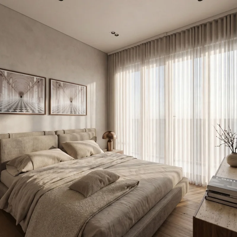 Type B apartment, bedroom