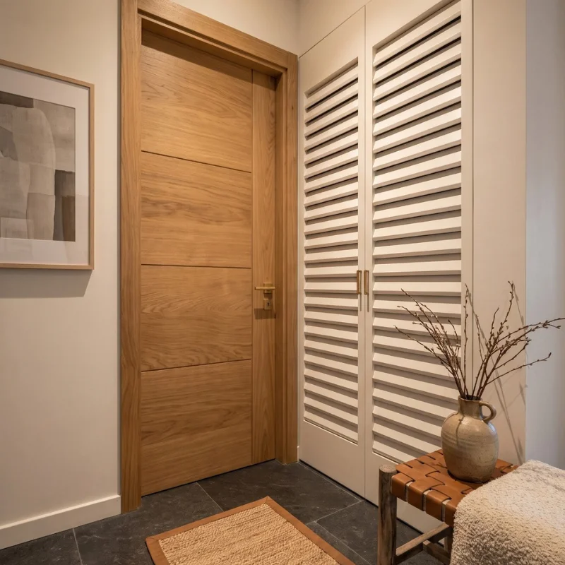 Type B apartment, entrance door
